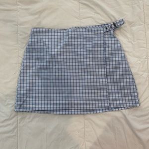 Wild Fable: Blue & white checkered mini skirt